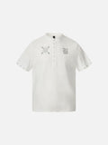 DAXUEN Short-sleeve casual shirt with skull graphic