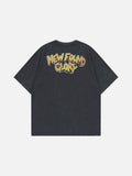 DAXUEN Oversized short-sleeve t-shirt with skull graphic