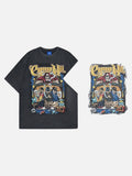 DAXUEN Oversized short-sleeve t-shirt with skull graphic