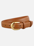 Sleek Black Cowhide Leather Belt