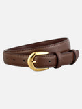 DAXUEN black smooth cowhide leather belt