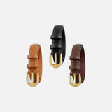 DAXUEN black smooth cowhide leather belt