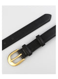 DAXUEN black smooth cowhide leather belt