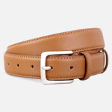 Sleek Leather-Like Women's Belt with Metal Buckle