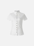 DAXUEN black mock neck buttoned top