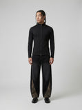 DAXUEN Sleek zip-up athletic jacket with embroidered logo — model photo