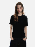 DAXUEN black small logo regular fit t-shirt