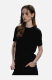 DAXUEN black small logo regular fit t-shirt