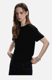 DAXUEN black small logo regular fit t-shirt
