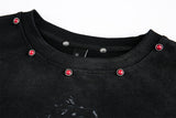 DAXUEN solid colour relaxed knit short-sleeve top