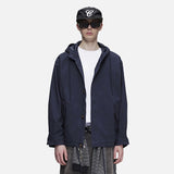 DAXUEN beige smooth matte hooded jacket