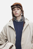 DAXUEN beige smooth matte hooded jacket