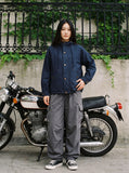 DAXUEN light beige drawstring hooded jacket — model photo
