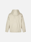 DAXUEN beige smooth matte hooded jacket