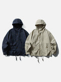 DAXUEN beige smooth matte hooded jacket