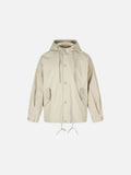 Smooth Matte Beige Hooded Jacket