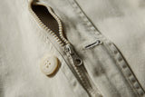 DAXUEN beige smooth matte hooded jacket