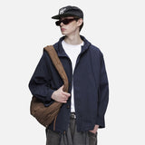 DAXUEN beige smooth matte hooded jacket