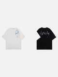 DAXUEN Men's snowflake embroidered short-sleeved t-shirt