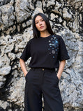 DAXUEN Snowflake Embroidered T-Shirt for Men | DAXUEN — model photo