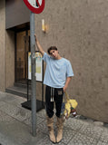 DAXUEN Snowflake Embroidered T-Shirt for Men | DAXUEN — model photo