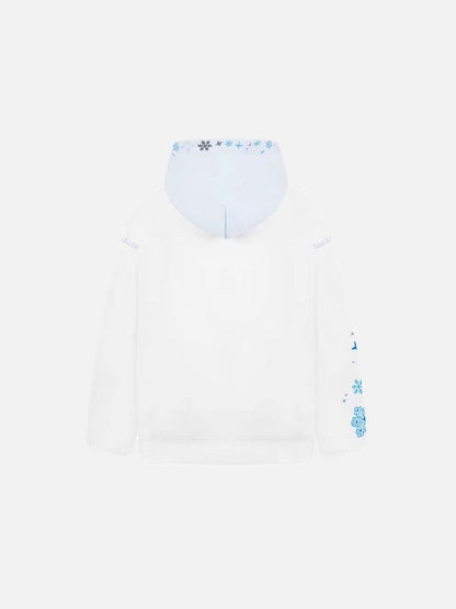 DAXUEN Pullover hoodie with snowflake and paw print embroidery