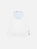 DAXUEN Pullover hoodie with snowflake and paw print embroidery