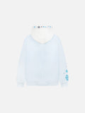 DAXUEN Pullover hoodie with snowflake and paw print embroidery
