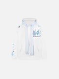 DAXUEN Pullover hoodie with snowflake and paw print embroidery