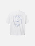 DAXUEN Oversized short-sleeved t-shirt with soccer field graphic