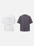 DAXUEN Oversized short-sleeved t-shirt with soccer field graphic