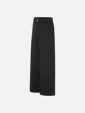 DAXUEN solid black wide-leg trousers