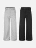DAXUEN solid black wide-leg trousers