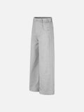 DAXUEN solid black wide-leg trousers