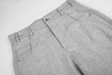 DAXUEN solid black wide-leg trousers