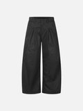 DAXUEN black wide-leg trousers with pleats