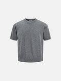 DAXUEN Short-sleeved knit top in solid colors