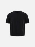DAXUEN Short-sleeved knit top in solid colors