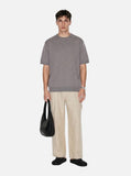 DAXUEN olive green solid crew neck knit top