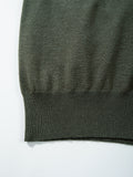 DAXUEN olive green solid crew neck knit top
