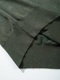 DAXUEN olive green solid crew neck knit top