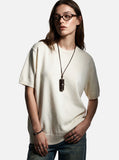 DAXUEN olive green solid crew neck knit top