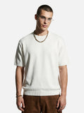 DAXUEN solid black crew neck knit t-shirt