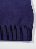 DAXUEN solid black crew neck knit t-shirt