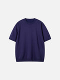 Solid Knit Crew Neck T-Shirt