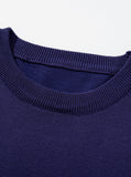 DAXUEN solid black crew neck knit t-shirt