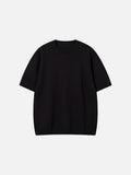 Solid Knit Crew Neck T-Shirt