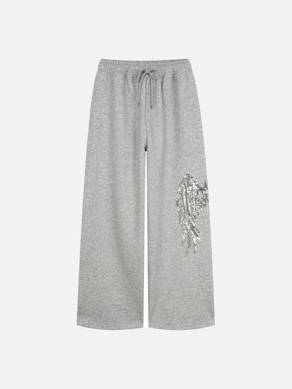 Sparkly Wing Graphic Hoodie & Sweatpants Set