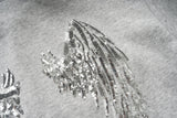 DAXUEN heather grey oversized sequined wing hoodie and sweatpants set