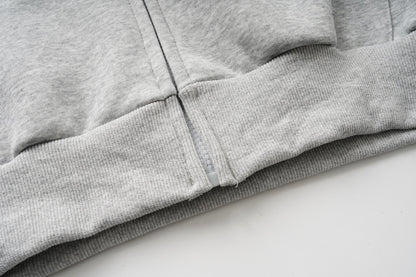DAXUEN heather grey oversized sequined wing hoodie and sweatpants set